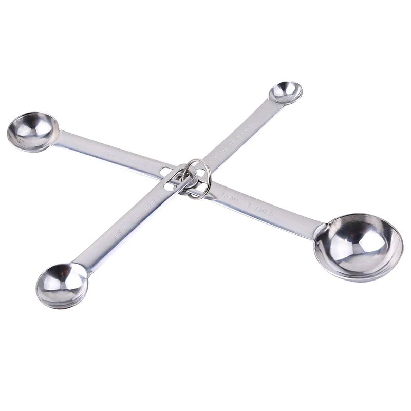 Складной набор мерных стаканчиков и ложек из нержавеющей стали складные мерные