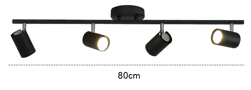 Black 4 lamp Новая мода художественная трубчатая потолочная лампа регулируемый угол GU10 прожекторы фоновое освещение светильник точечное освещение лампа - Цвет корпуса: Black 4 lamp