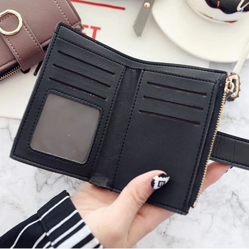 Womens Wallets and Purses Fashion Short Style Pure Color Lovely Coin Card Holder portfel damski billetera mujer ladies wallet | Багаж и