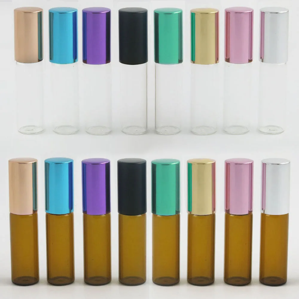 360x5 мл прозрачные стеклянные янтарные бутылки с роликами для эфирного масла