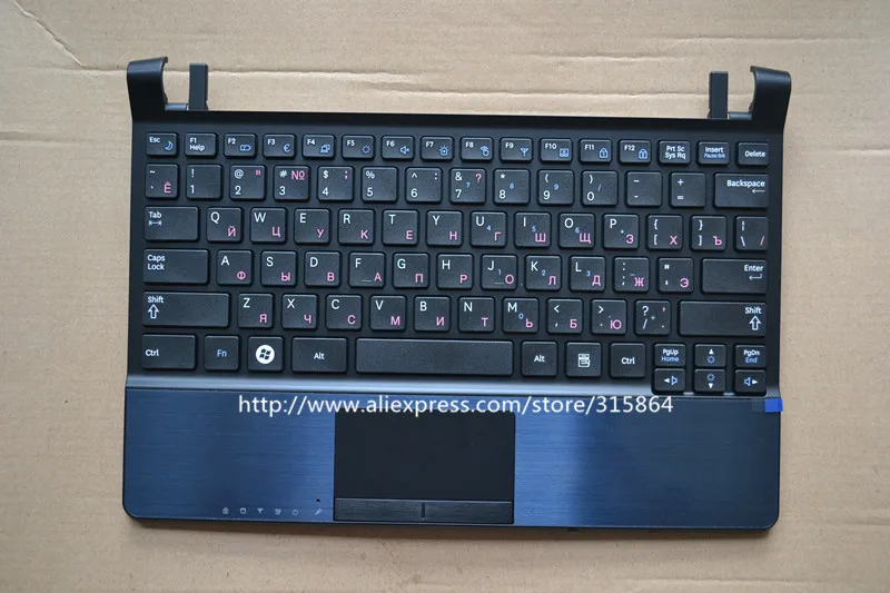 RU/Немецкая раскладка новая клавиатура для ноутбука с сенсорной панелью Samsung N230 |
