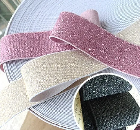 5 см средняя эластичная металлическая блестящая тесьма эластичный пояс для юбки