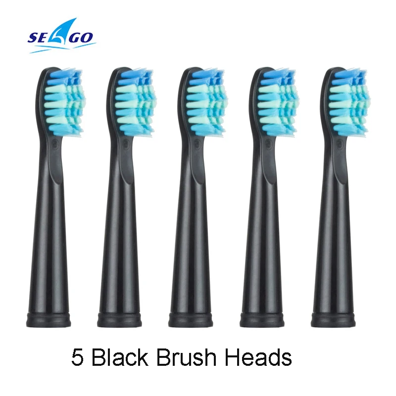 5 Black Brush Heads Seago электрическая зубная щетка портативная дорожная коробка Пыленепроницаемый Чехол для хранения зубной щетки(без зубной щетки - Цвет: 5 Black Brush Heads