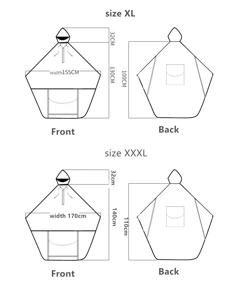 Прозрачные плащ Женщины Мужской велосипедный мотоциклетный дождевик