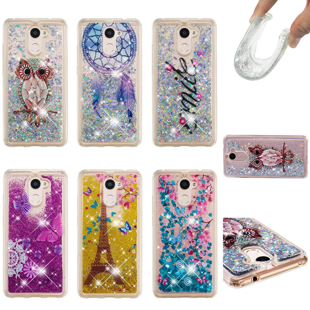 Quicksand Case For Huawei Y7 2017 Dynamic Liquid Glitter Stars Phone Cover Coque Shell TRT-LX1 TRT-L21A TRT-L23 TRT LX1 L23 LX1A |