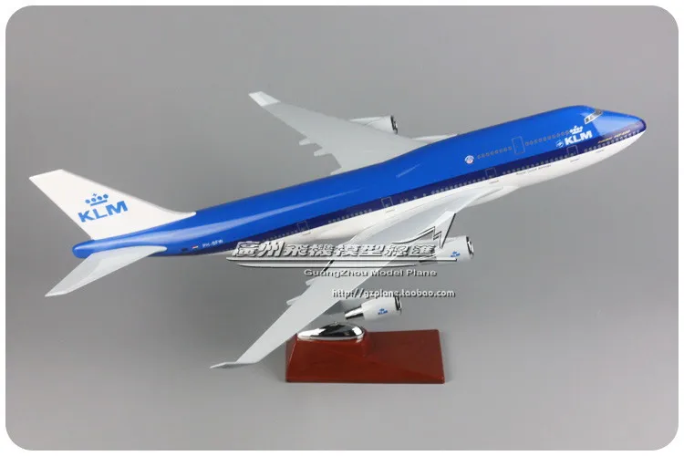 47 см смолы KLM B747 400 модель самолета Нидерланды авиакомпаний дыхательные пути