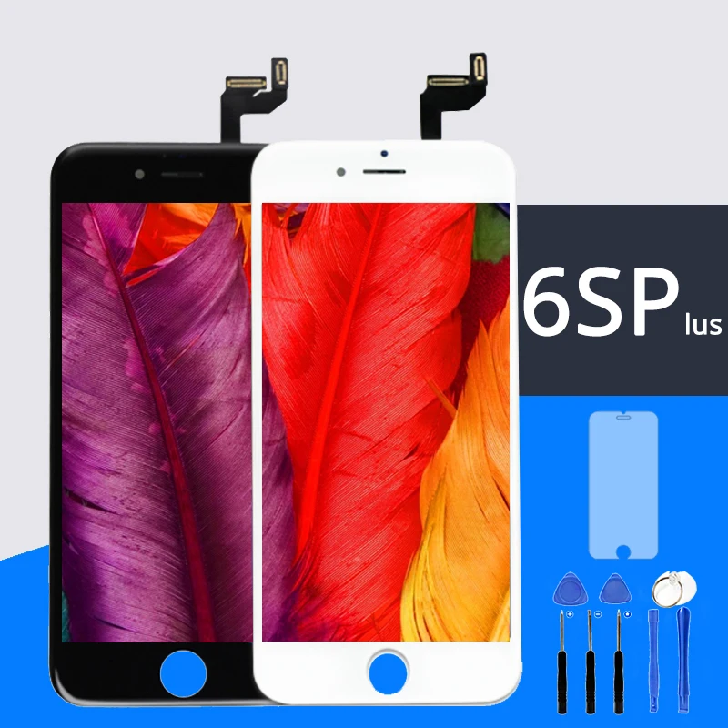 

ЖК-дисплей без битых пикселей AAA для IPhone 6S plus, сенсорный экран 100% дюйма, дигитайзер в сборе, сменная закаленная пленка + инструменты, 5,5
