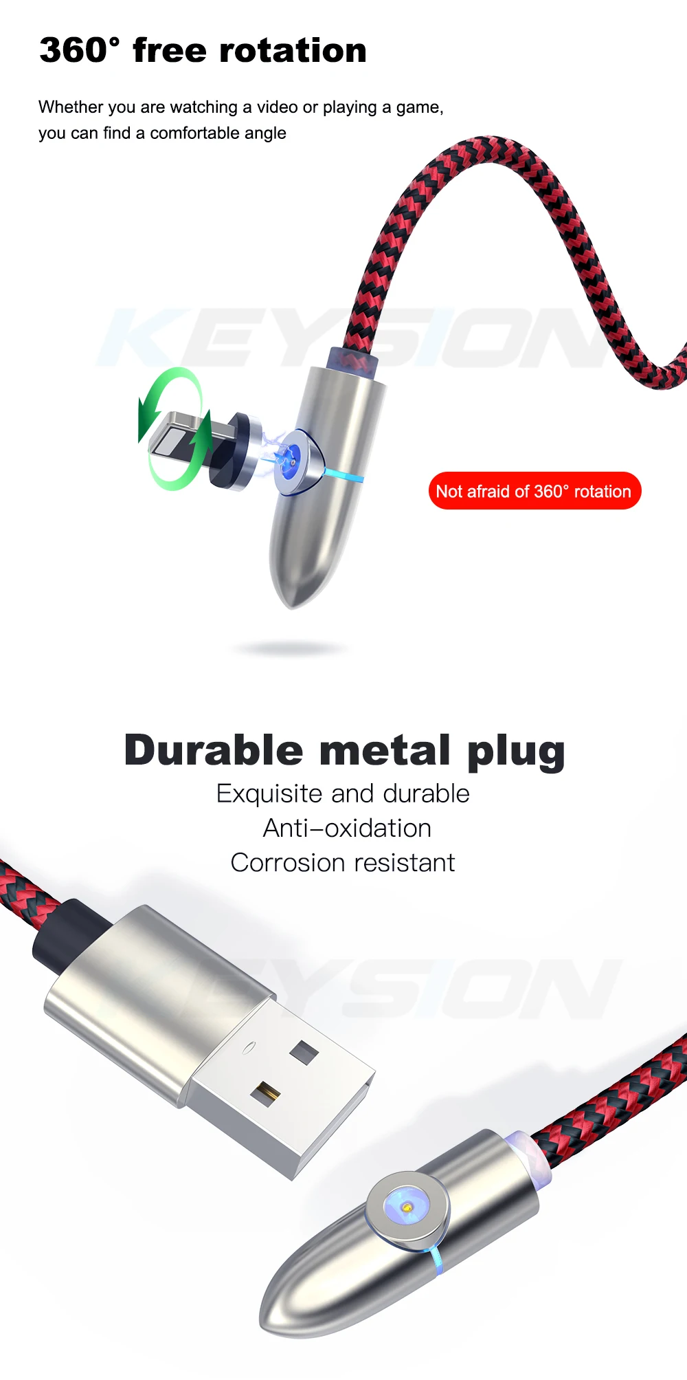 KEYSION Магнитный Micro USB кабель для iPhone samsung type-c зарядная зарядка магнит Зарядное устройство USB type C кабели для мобильных телефонов