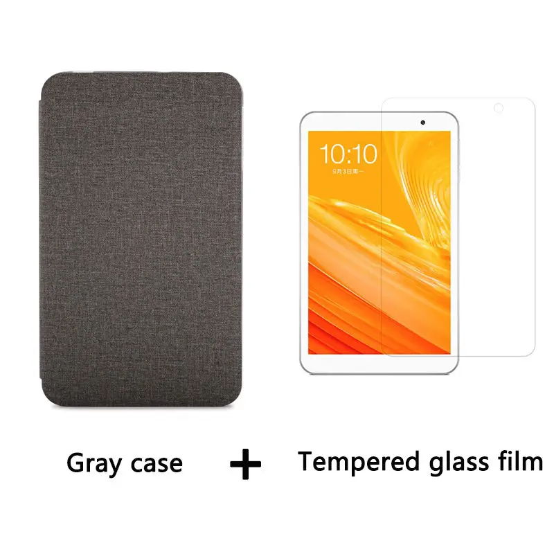 Gray-Glass film Высокое качество Передняя Поддержка Стенд чехол для Teclast P80X 8,0 дюймов планшетный ПК закаленная пленка для Teclast p80x+ стилус - Цвет: Gray-Glass film