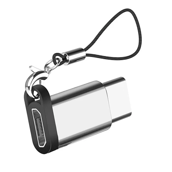 1PC Silver ACCEZZ Тип C OTG адаптер Micro USB для type-C мужской разъем для Xiaomi Mi8 Oneplus samsung S9 huawei P30 P20 брелок адаптер - Цвет: 1PC Silver