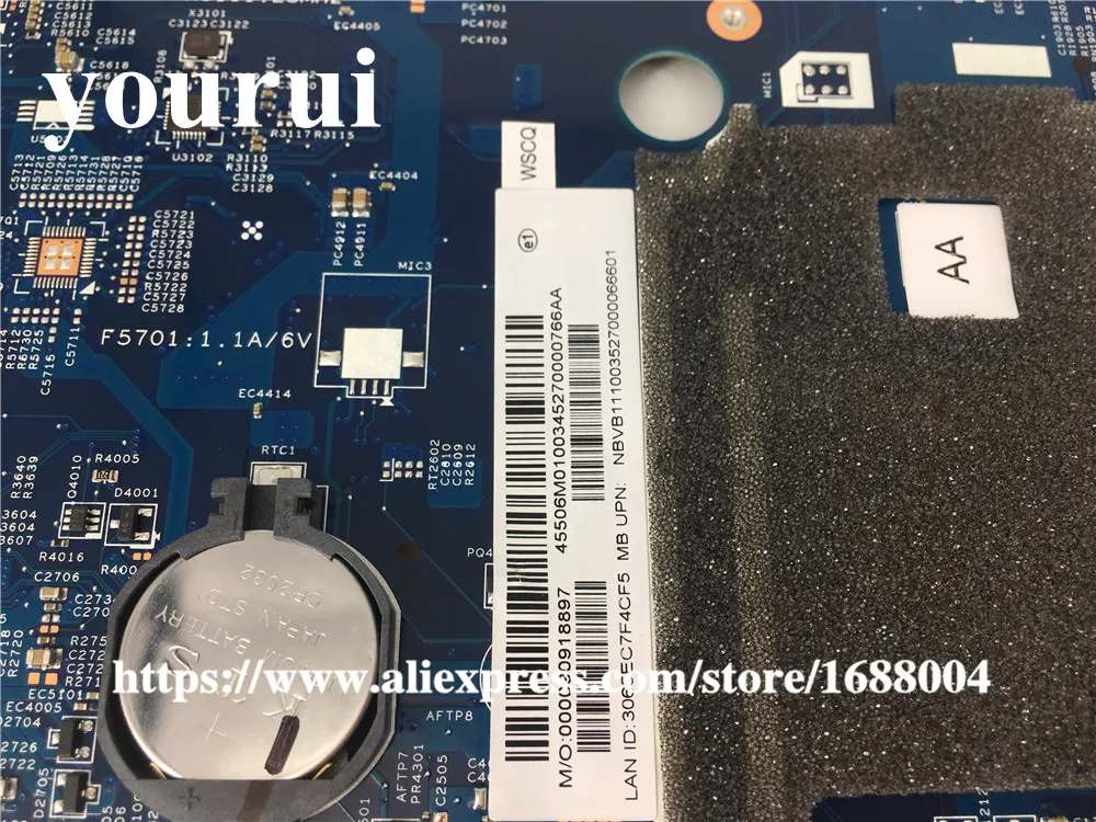 NBVB111003 NB.VB111.003 материнская плата для ноутбука acer Asipre E5 772G 448.04X09.001M SR27G i3 4005U