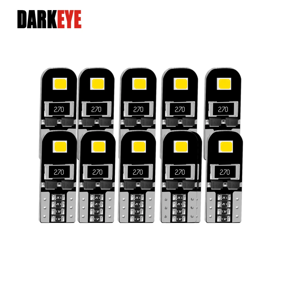 10 шт. W5W T10 LED 168 194 2825 лампы 2SMD 3030 чип светодиодный Автомобильный Интерьер Купол
