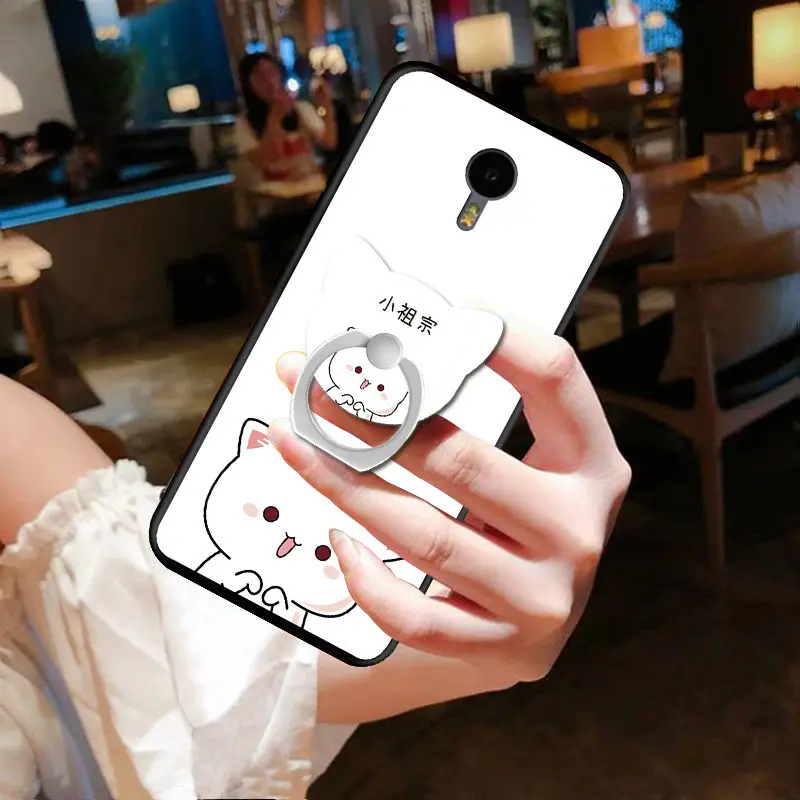 Meizu M6 5.2 inch Case Creative Painted TPU Silicone With Bracket Ring All Inclusive For Phone #VA | Мобильные телефоны и