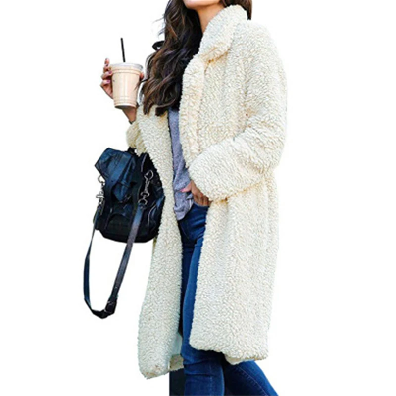 New Autumn Winter Big Size Female Fur Coat Cardigan Casual Large Size Warm Women Fur Jacket Loose Faux fur Outerwear Coats J908