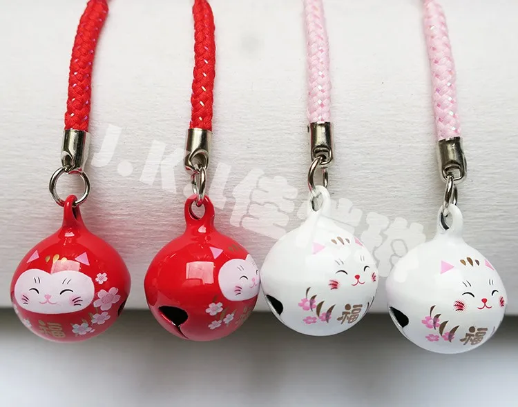 Благоприятный орнамент Omamori колокольчик кулон Фортуна Неко счастливый мешок DIY кулон брелки pom брелок