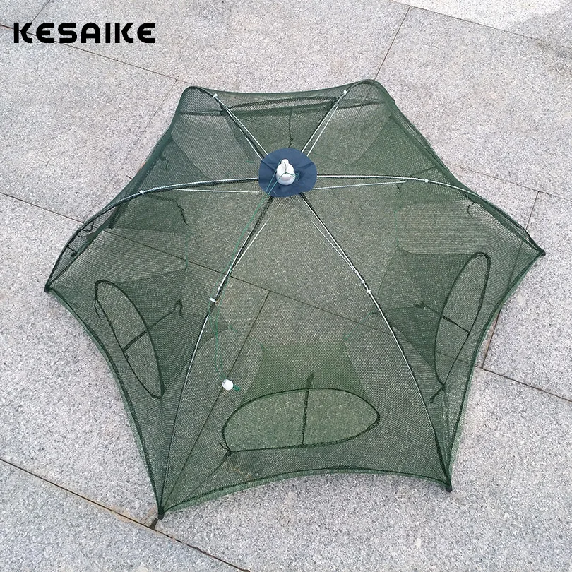 KESAIKE Складная портативная Шестигранная Автоматическая ловушка для рыбалки с 6