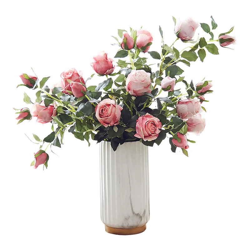 JAROWN Artificial Flowers Silk Rose Continental Retro Fake Flower Home Decoration Wedding DIY Decoration Flores