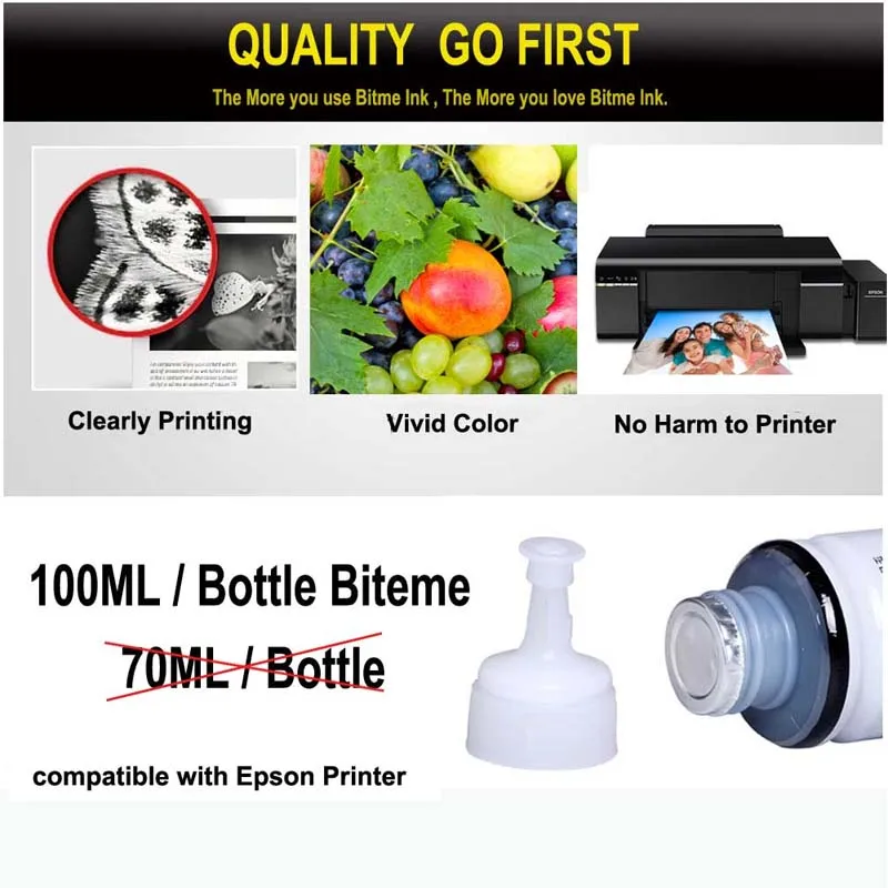 Чернила для Epson L132 L1455 EcoTank multipack чернила заправки фоточернила 100 мл | Компьютеры и