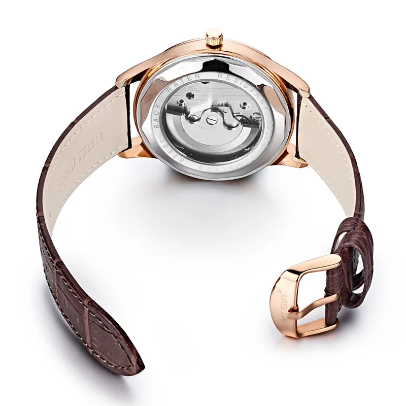 Megir знаменитый бренд водонепроницаемый кварцевые часы мужские модные кожаный