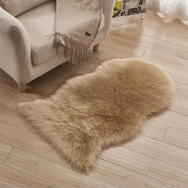 khaki 60X110 см роскошный длинный шерстяной искусственный мех Пушистый белый диван коврик для сиденья детский реквизит для фотосессии фон одеяло украшение комнаты коврик для стола - Цвет: khaki