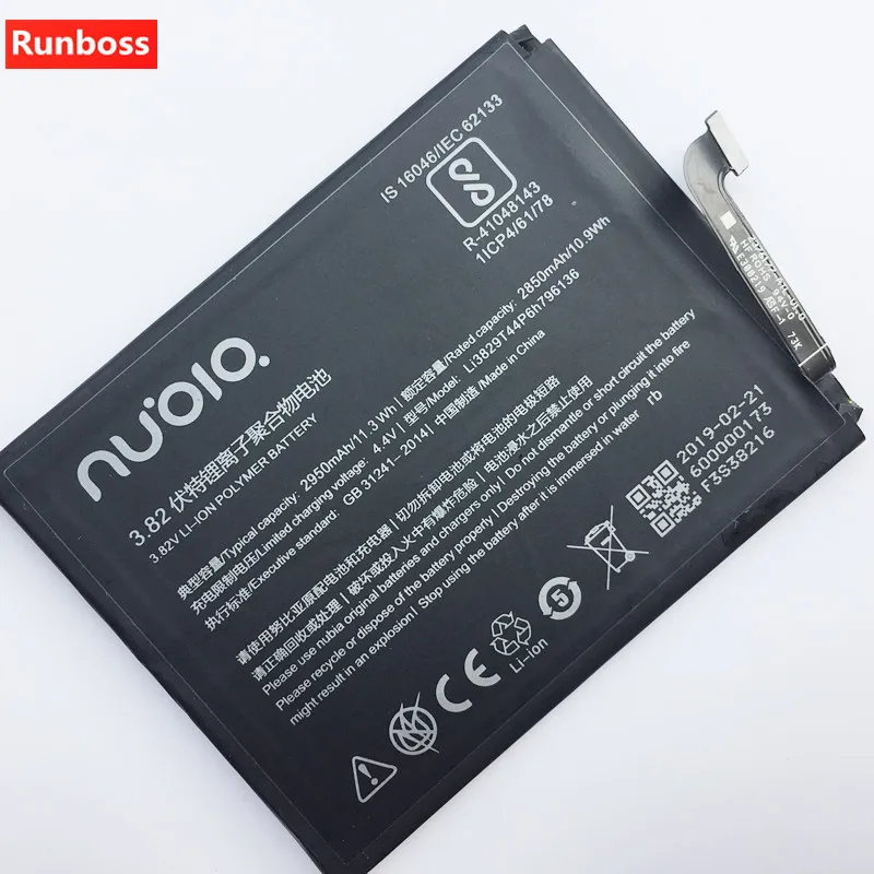 Runboss оригинальная качественная батарея Li3829T44P6h796136 для zte Nubia Z17 Mini NX569J NX569H
