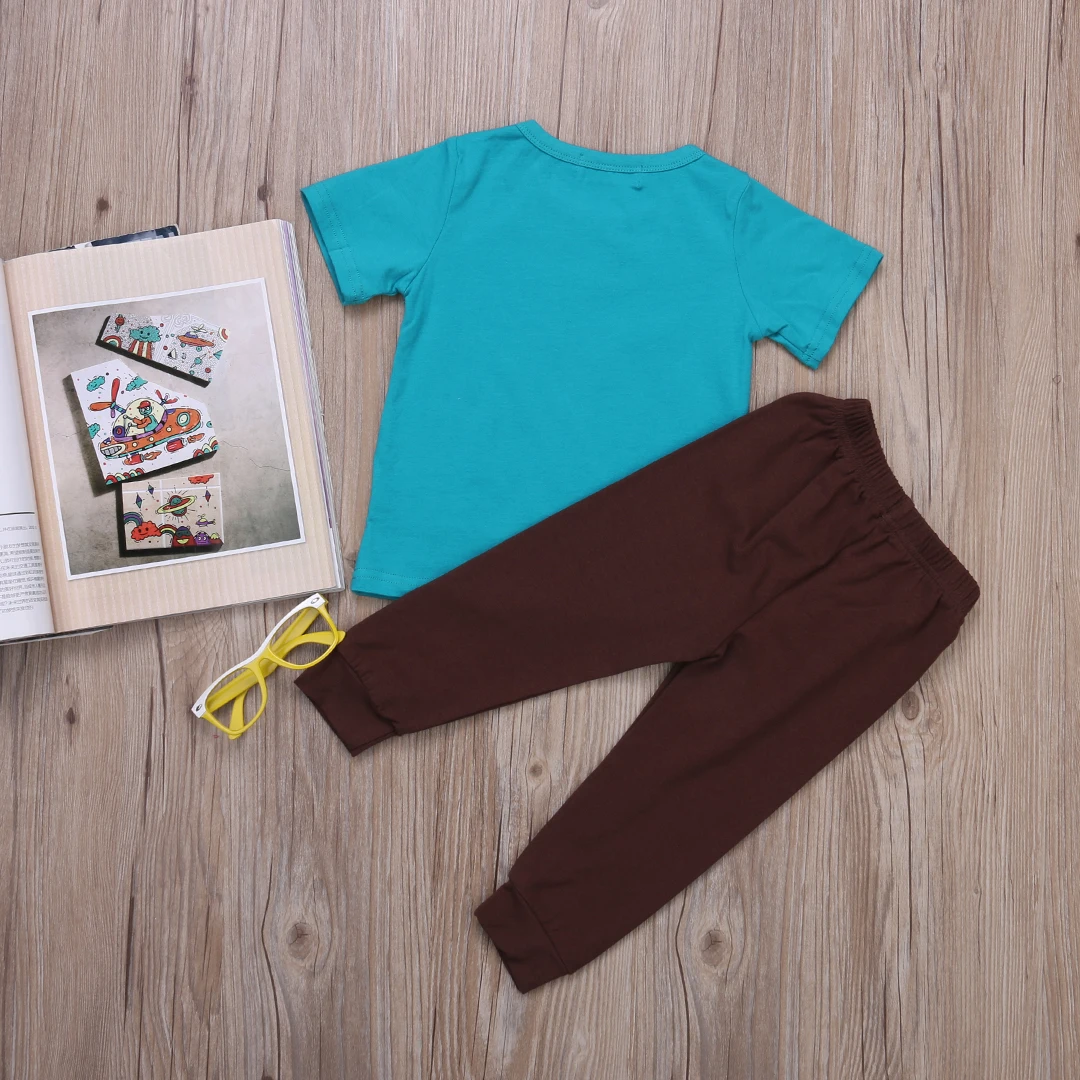 Летняя одежда с надписью A для новорожденных мальчиков комплект одежды