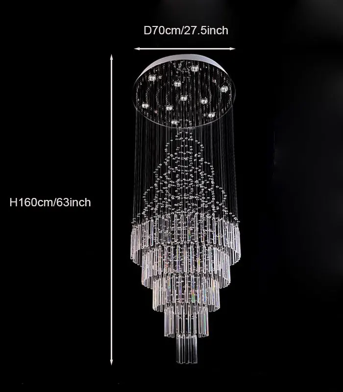 Роскошные лестницы длинная прозрачная люстра арт деко дизайнерские люстры