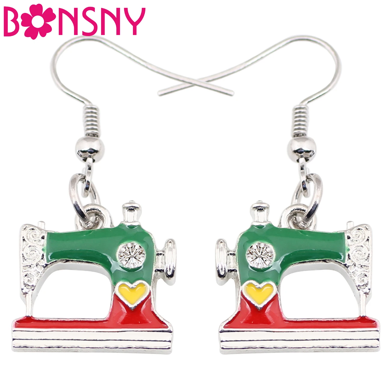 Серьги Bonsny из эмалированного сплава длинные висячие ювелирные изделия для