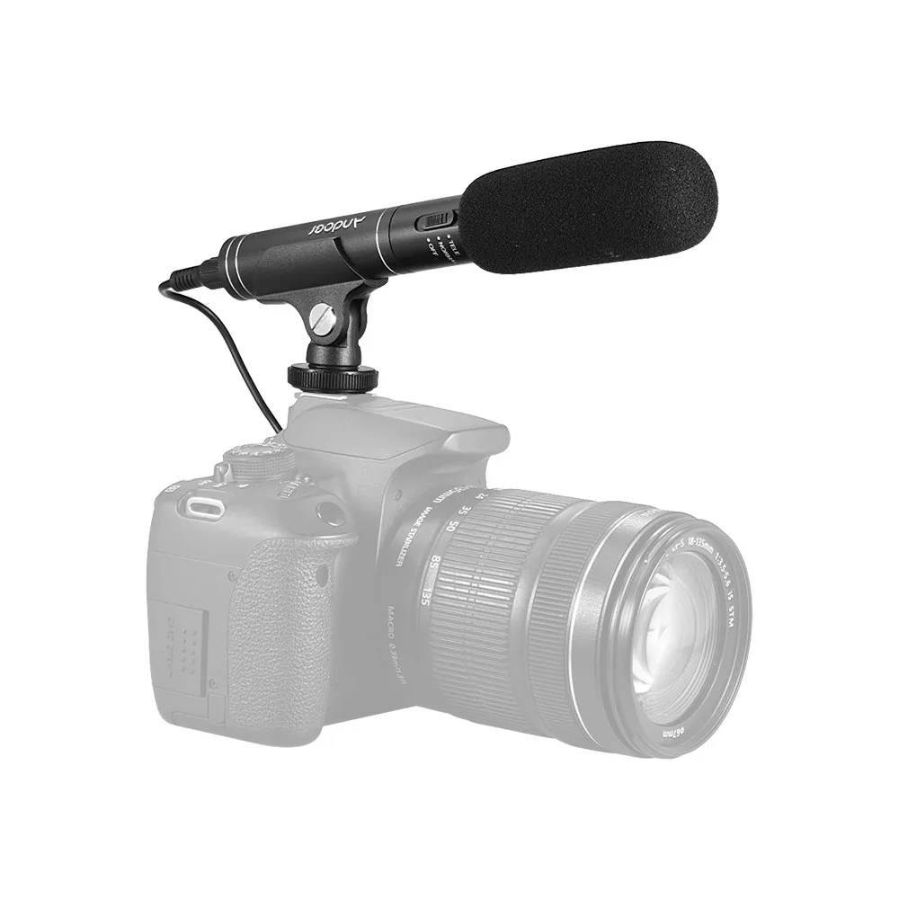 Andoer Mic Professional Interview Microphone Switchable Omni-directional Cardioid Pick-up Mode for Canon Nikon Sony DSLR | Электроника