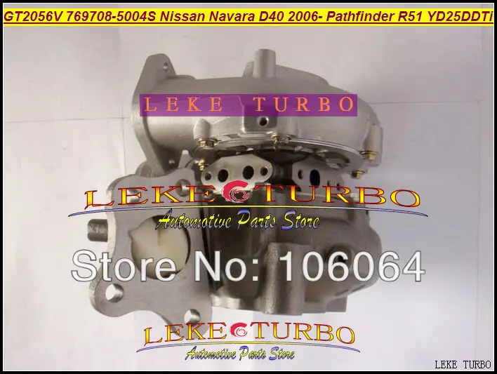 GT2056V 769708 5004S 14411 EC00C Турбокомпрессор Для NISSAN Navara D40 2006 Pathfinder R51 YD25 YD25DDTi 2.5L 171HP|turbocharger