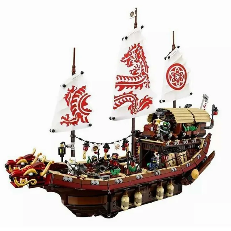 Mailackers Legoing Ninjago 70618 судьбы Bounty корабельные кирпичики ниндзя Фильм модель лодки