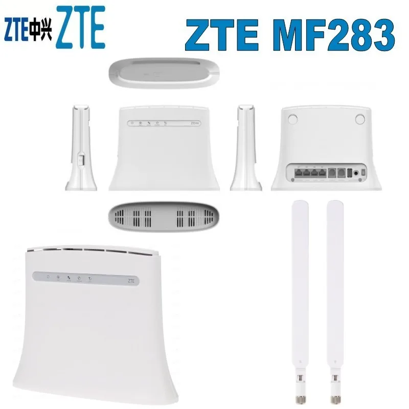 Разблокированный Беспроводной Wi Fi роутер 100 Мбит/с 4g lte zte mf283 plus 2 шт. антенна|packing