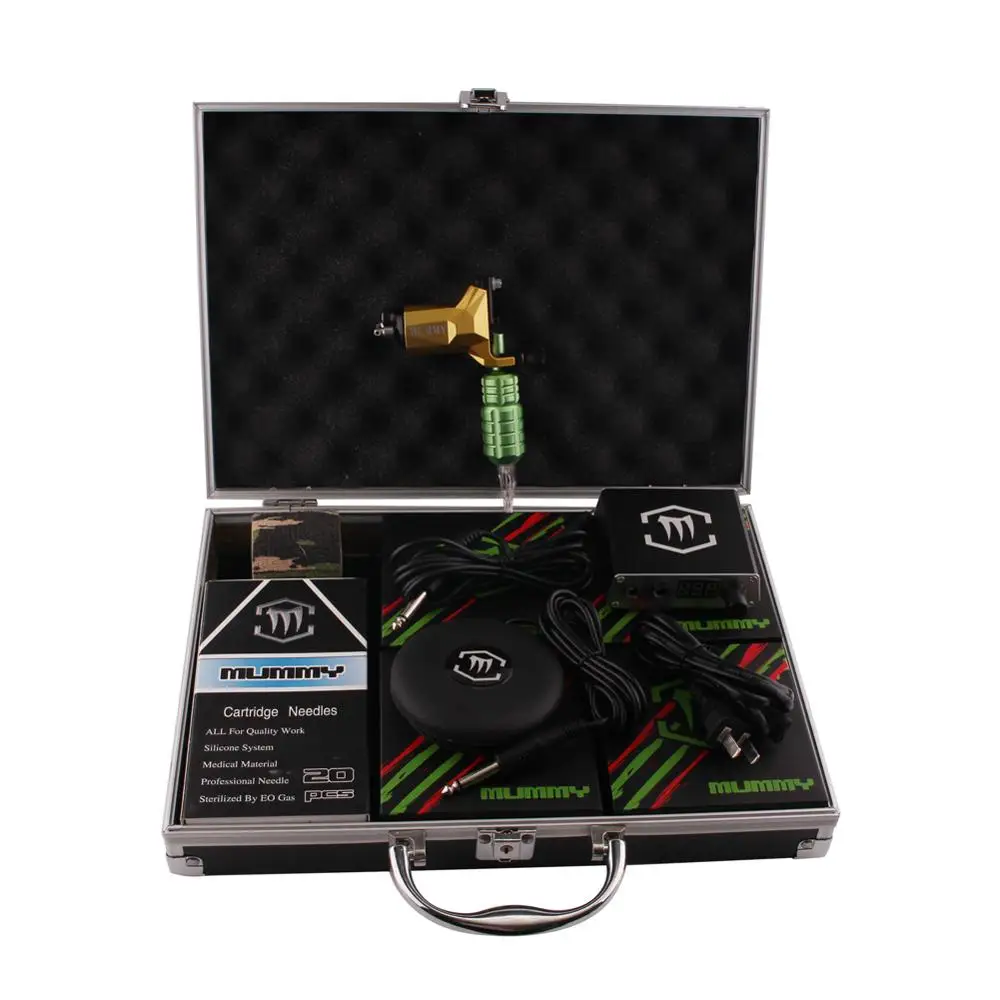 Rotary Tattoo Machine Gun Kit with Digtal Power Supply Needles Grip for KT004 | Красота и здоровье