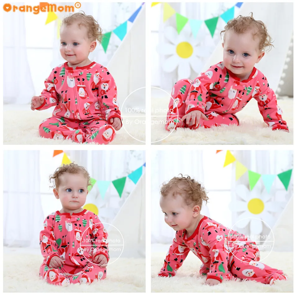 Orangemom/Рождественская весенне осенняя одежда для малышей Мягкие флисовые