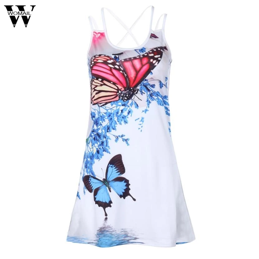 Женское летнее винтажное Короткое мини платье без рукавов с 3D цветочным принтом