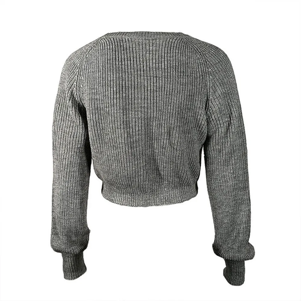 JAYCOSIN New Fashion Design Women Solid Color O-Neck Knitted Warm long Latern Sleeve Sweater Blouse High Quality | Женская одежда