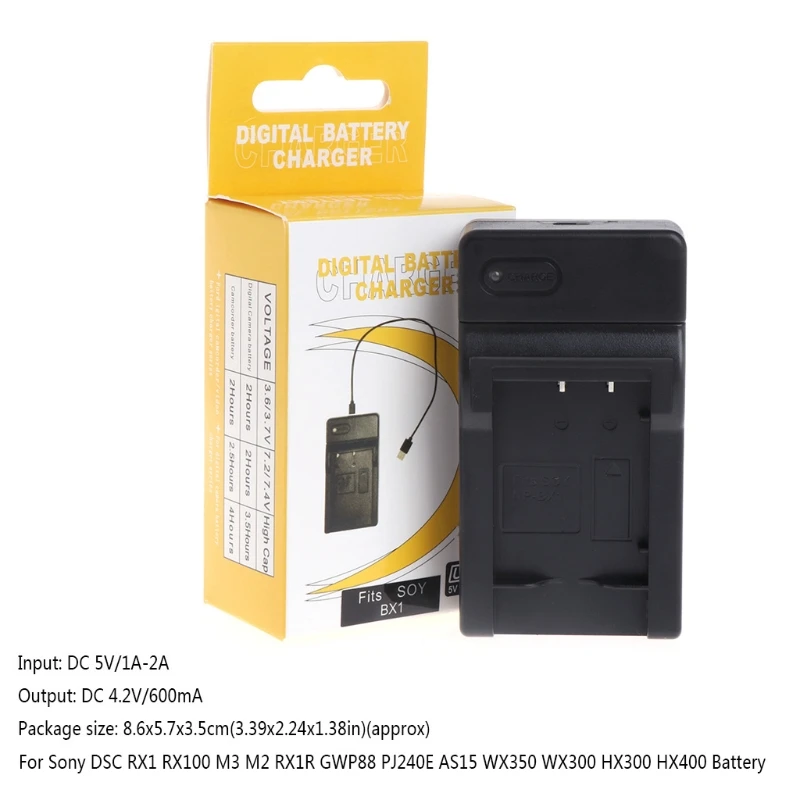 Зарядное устройство USB для Sony DSC RX1 RX100 M3 WX350 WX300 HX400 новое зарядное камеры с функцией