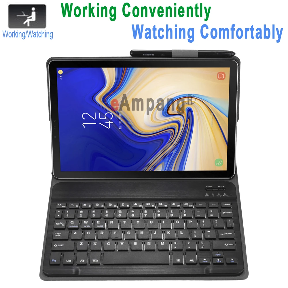 Русская испанская английская клавиатура для Samsung Galaxy Tab A 10 5 2018 чехол клавиатуры