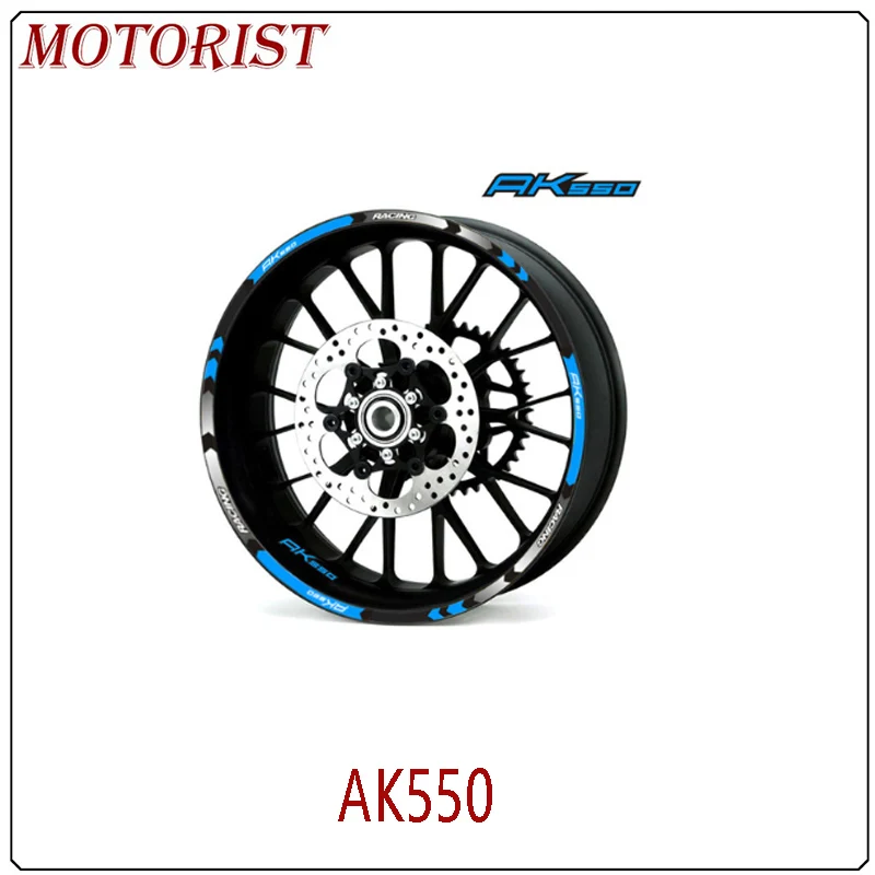 

Motorcycle For KYMCO AK550 AK 550 15inch Thick Edge Outer Rim Sticker Stripe Wheel Decals Reflective waterproof Sticker