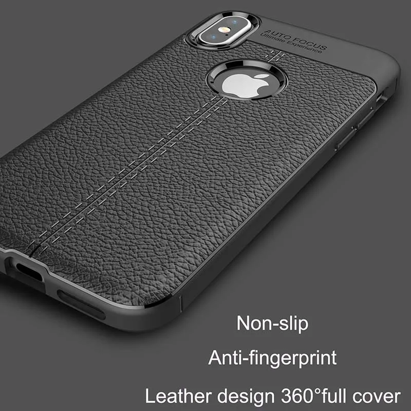 Leather TPU Auto Focus case For iPhone 7 soft silicone Case XS Xs Max 5 5s SE 6 6s 8 Plus Luxury Back Cover | Мобильные телефоны и