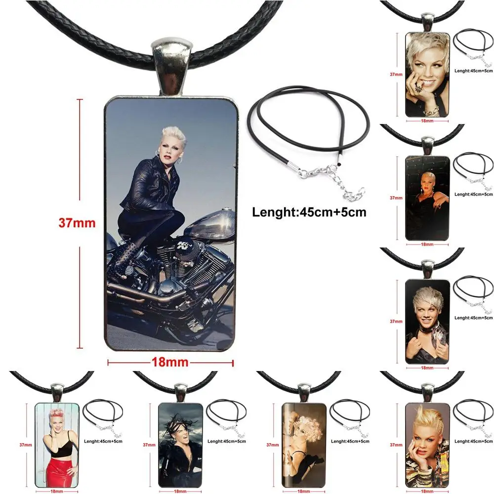 Для женщин ювелирные изделия P!nk Alecia Beth Moore модные стеклянные кабошоны ожерелье с