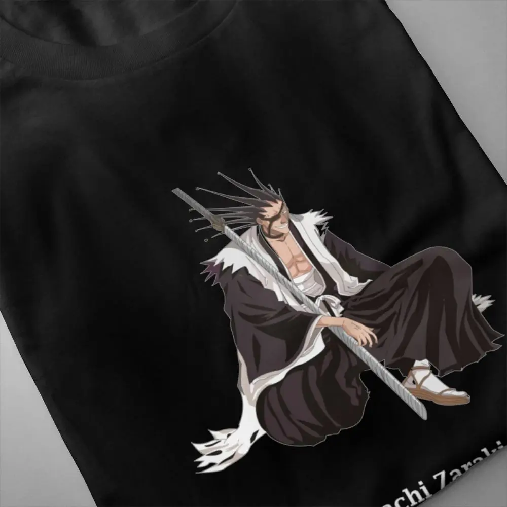 100% хлопковая футболка Bleach Kenpachi saraki Футболка мужская с коротким рукавом и круглым