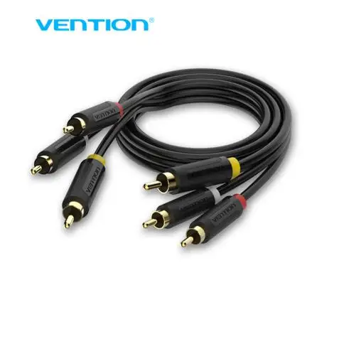 Vention 3 RCA на 3RCA кабель позолоченный папа-папа av-кабель 1 м 5 2 разъем видео для STB DVD TV