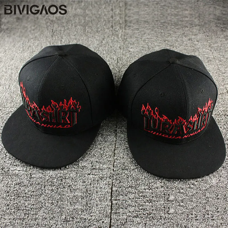Новинка Swag TURASHRT Flame Letters вышивка мужская бейсболка хип хоп кепки черные Bone Snapback