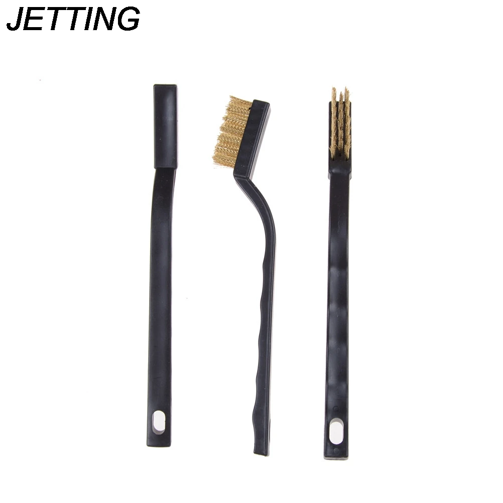 

3 шт./компл. латунная проволочная щетка подходит для чистки Краски/Ржавчина/грязи ручной инструмент кисти