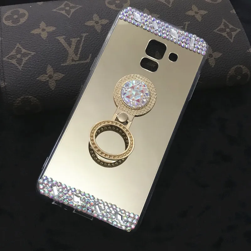 J6 J8 A8 A6 PLUS 2018 Алмазный зеркальный Мягкий ТПУ силиконовый чехол для телефона Samsung