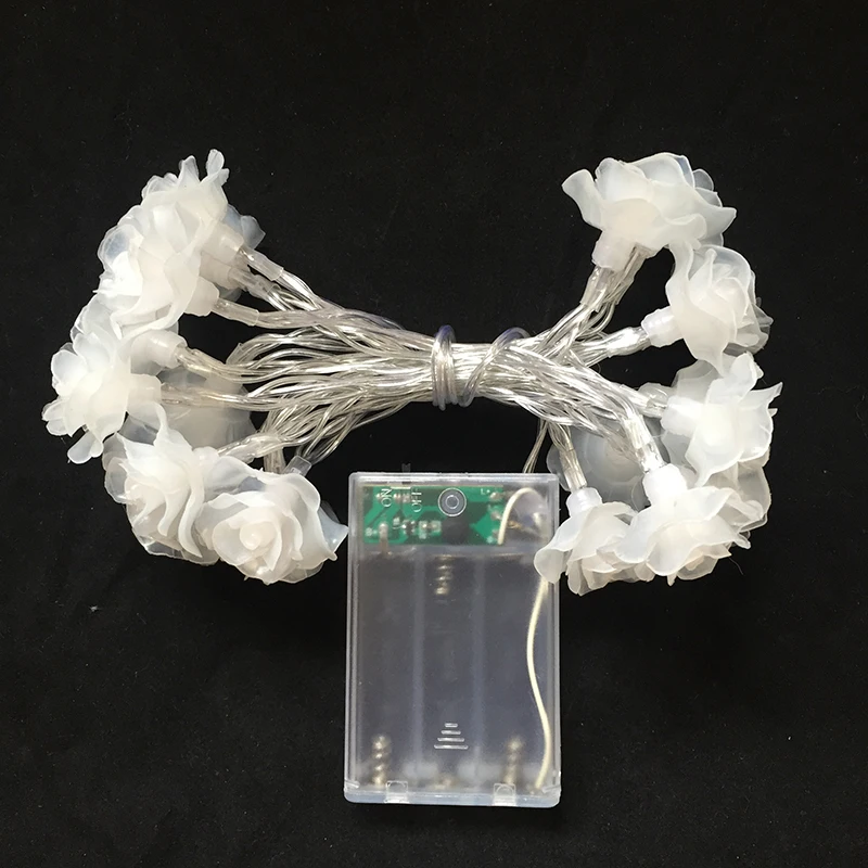 

LED string lights Pretty Rose Flowers Valentine's day Fairy Lights Battery Christmas Wedding Garlands Decoration Home Decor