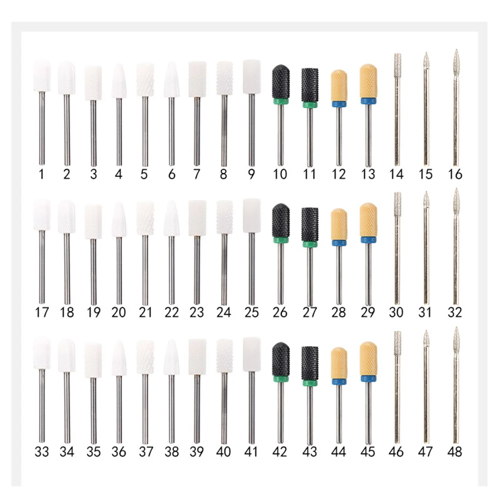 

48 Holes Nail Drill Stand Bracket Nail Drill Bits Holder Storage Boxes Nail Polish stand for cutters