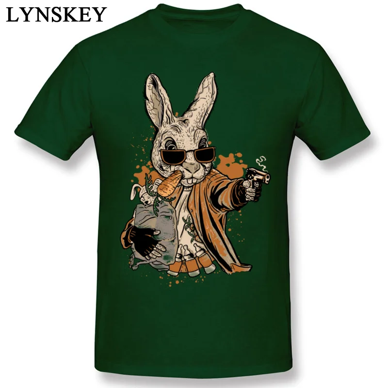 Футболка Smith Rabbit, пистолет, грабежи, банда, заяц, пуля, стрельба, Забавный дизайн, причудливая футболка, морковка, мужские крутые футболки, хлопок