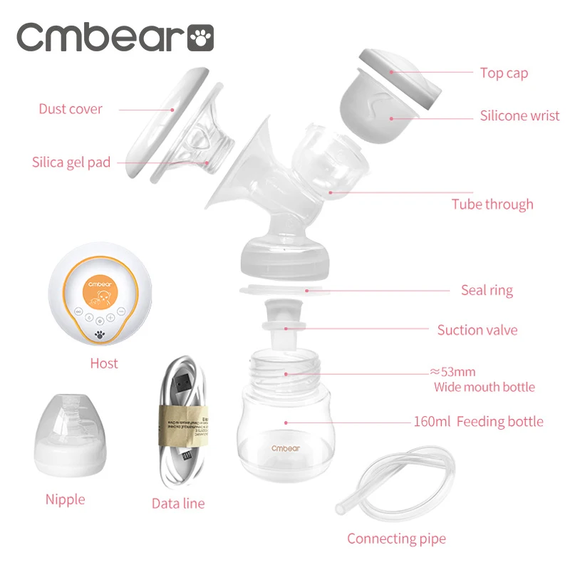 Cmbear большой электрический ручной молокоотсос для кормления ребенка feedkid infantil USB Электрический молокоотсос с бутылочкой для молока
